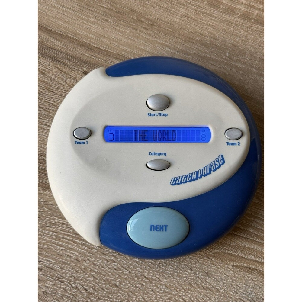Hasbro Catch Phrase Electronic Handheld Game Blue White Tested Working